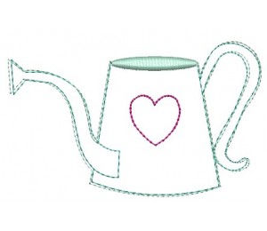 Stickdatei - Gießkanne Doodle